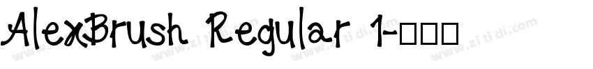 AlexBrush Regular 1字体转换